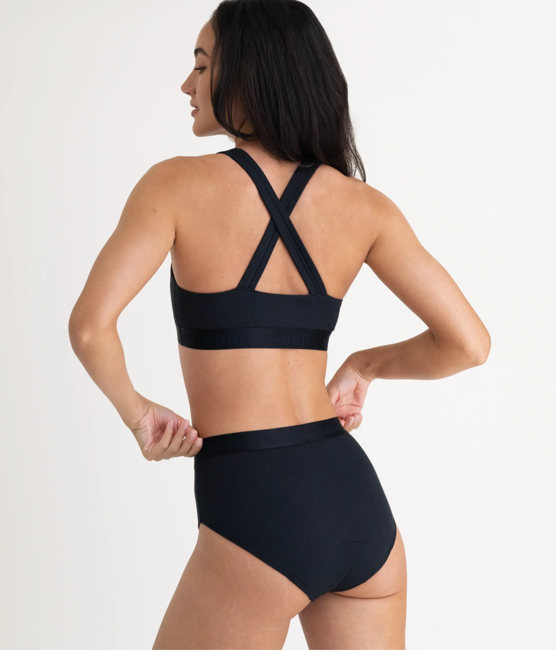 Cotton Rib Square Neck Bralette - Image 7