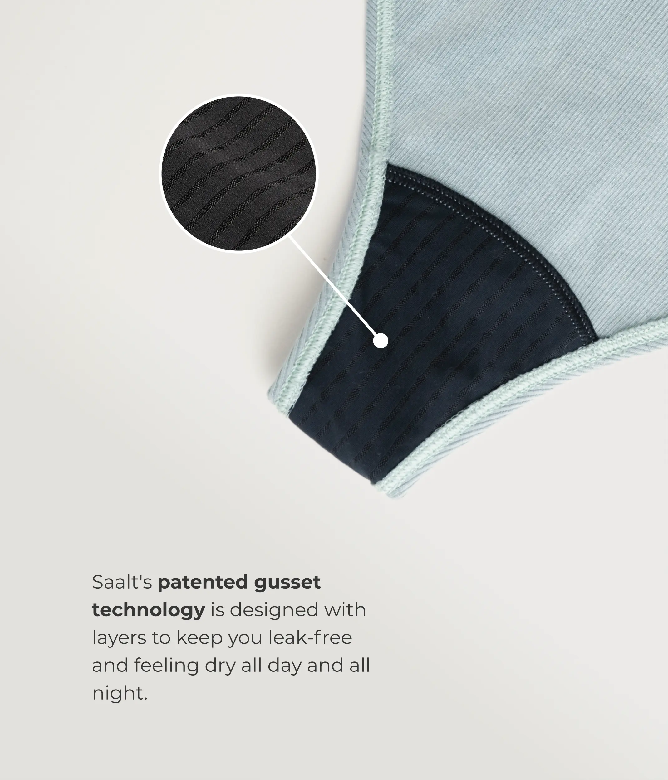 Leakproof Cotton Rib High Rise Thong - Image 6